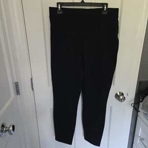 NWOT Spanx Slim Leg Black Ponte Pants Size XL